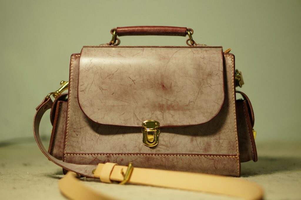Leren Handtas Cognac